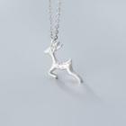 925 Sterling Silver Deer Pendant Necklace S925 Silver - - One Size