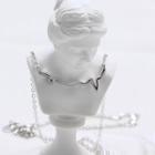 Heartbeat Chain Necklace Silver - One Size