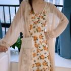 Lace-trimmed Embroidered Coat
