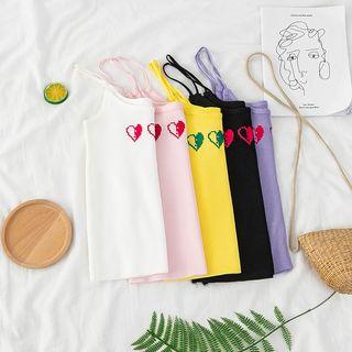 Embroidery Heart Knit Camisole