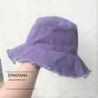 Frayed Bucket Hat Purple - M