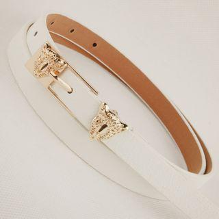 Leopard Skinny Belt