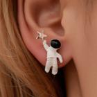 Non-matching Astronaut Stud Earring