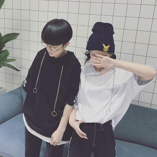 Couple Matching Hooded Chain-detail Pullover