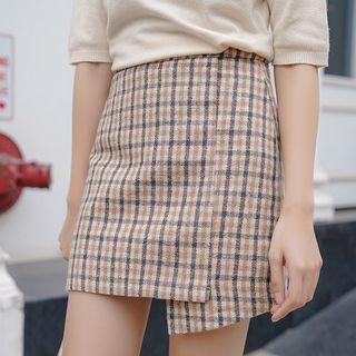 Check Layered Skirt