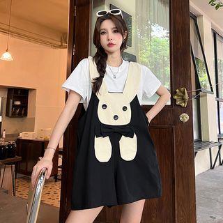 Two-tone Wide Leg Jumper Shorts