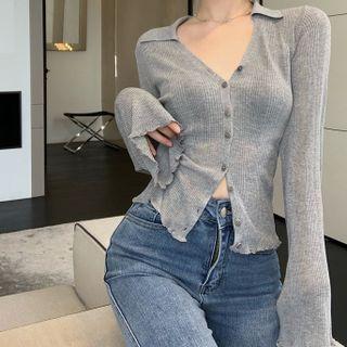 Long-sleeve Sheath Knit Top