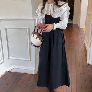 Overall Midi A-line Dress / Blouse