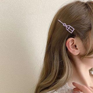 Geometric Hair Clip My34529 - Purple - One Size