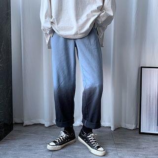 Gradient Straight-cut Pants