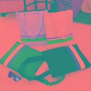 Stripe Canvas Tote Bag