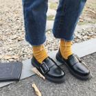 Buckled Platform Flat Shoes