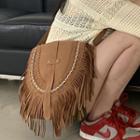 Fringed Crossbody Bag Brown - One Size