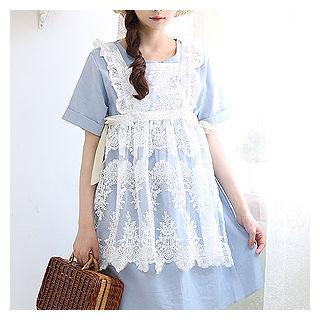Square-neck Sleeveless Lace Top