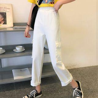 Wide-leg Cargo Jogger Pants