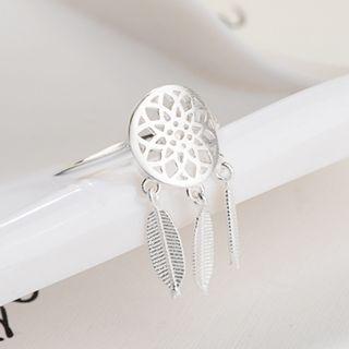 925 Sterling Silver Dream Catcher Open Ring