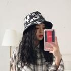 Leaf Print Bucket Hat As Shown In Figure - M