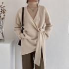 Tie-strap Long-sleeve Knit Top