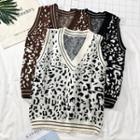 Leopard-print Knit Vest