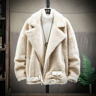 Genuine Shearling Belted Zip Jacket
