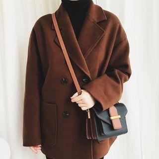 Two-tone Crossbody Bag T0261 - Black - One Size
