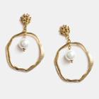 Faux Pearl Irregular Hoop Earring As Shown In Figure - One Size