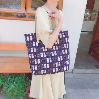 Cat Print Shopper Bag As Shown In Figure - One Size