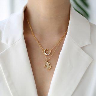 Rhinestone Unicorn Necklace