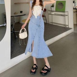 Suspender Midi Mermaid Skirt