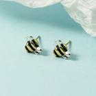 Bee Stud Earring 1 Pair - Earrings - Bee - Gold & Black - One Size