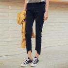 Asymmetrical Hem Skinny Jeans