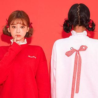 Strawberry Milk Beribboned Back Sweatshirt