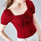 Short-sleeve Square-neck Dance T-shirt
