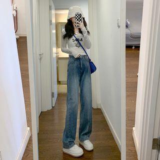 Striped Straight Leg Jeans (various Designs)