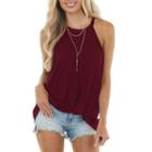 Halter Crew-neck Crop Tank Top