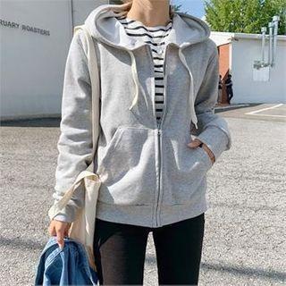 Hooded Cotton Zip-up Jacket