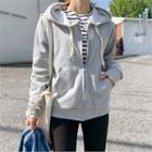 Hooded Cotton Zip-up Jacket