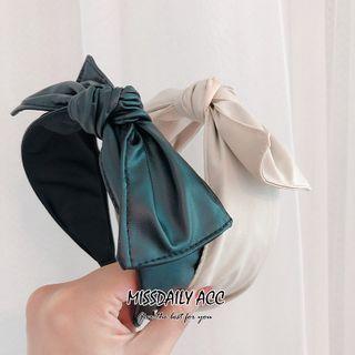 Bow Faux Leather Headband