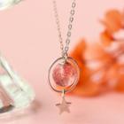 Faux Crystal Star Necklace Necklace - Strawberry - One Size
