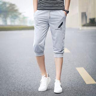 Embroidered Capri Sweatpants