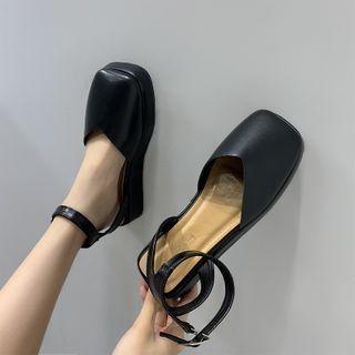 Platform Square Toe Mary Janes