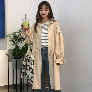 Single Breasted Trench Coat As Shown In Figure - One Size