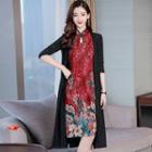 Traditional Chinese Set: Dress + Long Jacket