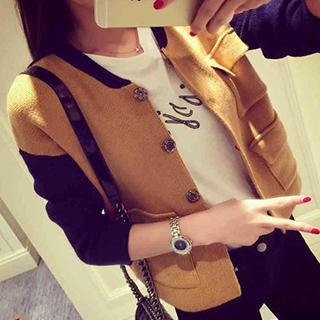 Colour Block Knit Jacket