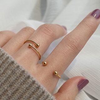 14k Gold Plated Ball-end Open Ring