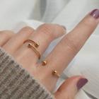 14k Gold Plated Ball-end Open Ring