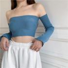 Set: Knit Bandeau + Arm Sleeves
