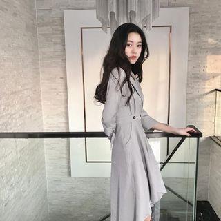 Houndstooth Irregular A-line Dress