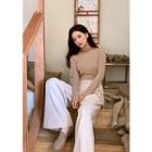 Tie-waist Palazzo Pants For Winter