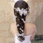 Bridal Flower Headpiece 1 Pcs - White - One Size